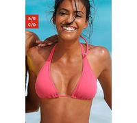 Triangel-Bikini-Top BUFFALO "Happy", Damen, Gr. 38, Cup C/D, rosa, Microfaser, Polyamid, unifarben, Bikini-Oberteile, im schlichten Design (503415-38) rosa