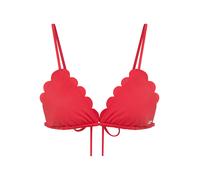 Triangel-Bikini-Top HUGO UNDERWEAR, Damen, Gr. XL, N-Gr, open pink 693, Microfaser, Obermaterial: 80% Polyamid, 20% Elasthan, Bikini-Oberteile, wellenförmige Kanten, Bänder zum binden (26671844-XL) op