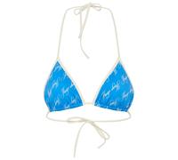 Triangel-Bikini-Top HUGO UNDERWEAR "MONOGRAM", Damen, Gr. XL, N-Gr, blau (open blau 462), Microfaser, Obermaterial: 80% Polyamid, 20% Elasthan, Bikini-Oberteile (59757038-XL) open blau 462