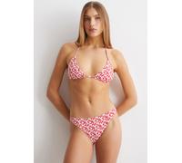 Triangel-Bikini-Top MARC O'POLO "Millefleur", Damen, Gr. XL, N-Gr, millefleur print rot, Elasthan, Polyamid, gemustert, Bikini-Oberteile Triangel-Bikini-Top, Blumen-Design, schnelltrocknend, zum Knote