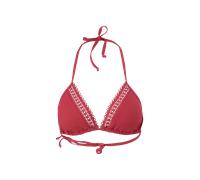 Triangel-Bikini-Top S.OLIVER "Aiko" Gr. 32, Cup A/B, rot (rostrot) Damen Bikini-Oberteile Ocean Blue mit Häkeloptik (11870338-32)