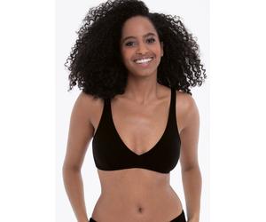 Triangel-Bikini-Top ROSA FAIA "Pure", Damen, Gr. 40, Cup A/B, schwarz (schwarz a, b), Obermaterial: 75% Polyamid, 25% Elasthan, unifarben, Bikini-Oberteile, verstellbare Träger, ohne Bügel, Brustfutte