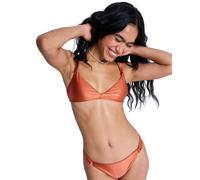 Triangel-Bikini-Top ROXY "Beachside Bohemia Fixed Tri", Damen, Gr. L, Cup B, ginger spice, Obermaterial: 84% Nylon, 16% Elasthan;, Bikini-Oberteile (75302020-L) ginger spice