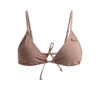 Triangel-Bikini-Top ROXY "Lasca", Damen, Gr. XL, Cup B, grau (deep taupe), 78% Nylon, 9% Nylon, 7, 00% Metall, 6, 00% Elasthan, Bikini-Oberteile (83558410-XL) deep taupe