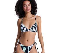 Triangel-Bikini-Top ROXY "Printed Essentials Fixed Tri", Damen, Gr. XXL, Cup B, anthrazit spring charming sma, Obermaterial: 85% Microfaser, 15% Elasthan;, Bikini-Oberteile (83455401-XXL) anthrazit sp
