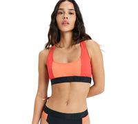 Triangel-Bikini-Top ROXY "Roxy Active Colorblock", Damen, Gr. XS, rot (poppy rot), Obermaterial: 75% Nylon, 25% Elasthan., Bikini-Oberteile (56523809-XS) poppy rot
