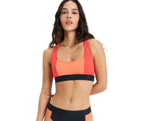 Triangel-Bikini-Top ROXY "Roxy Active Colorblock", Damen, Gr. XS, rot (poppy rot), Obermaterial: 75% Nylon, 25% Elasthan., Bikini-Oberteile (56523809-XS) poppy rot
