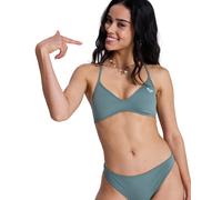 Triangel-Bikini-Top ROXY "Solid Essentials Athletic Tri", Damen, Gr. L, grün (agave grün), Obermaterial: 85% Polyester, 15% Elasthan., Bikini-Oberteile (99392141-L) agave grün