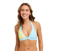 Triangel-Bikini-Top ROXY "Summer Surf Fixed Tri Halter", Damen, Gr. XL, Cup B, tanager turquoise, Obermaterial: 87% Nylon, 13% Elasthan;, Bikini-Oberteile (43753401-XL) tanager turquoise