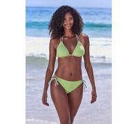 Triangel-Bikini-Top S.OLIVER "Ada", Damen, Gr. 42, Cup C/D, grün (salbei), Recycling-Polyamid, Strukturmuster, Bikini-Oberteile, in gemusterter Strukturware (68783511-42) salbei