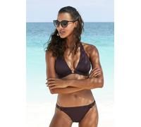 Triangel-Bikini-Top S.OLIVER "Rome", Damen, Gr. 42, Cup C/D, braun, Polyamid, unifarben, Bikini-Oberteile, mit breitem Bündchen (79272256-42) braun