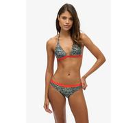 Triangel-Bikini-Top SUPERDRY "PRINT TRIANGLE BIKINI TOP", Damen, Gr. S, N-Gr, grün leaf paisley, Obermaterial: 82% Polyester, 18% Elasthan, bedruckt, Bikini-Oberteile Triangel-Bikini-Top (77303511-S)