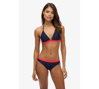 Triangel-Bikini-Top SUPERDRY "TRIANGLE ELASTIC BIKINI TOP", Damen, Gr. M, N-Gr, blau (rich navy), Obermaterial: 82% Polyester, 18% Elasthan, unifarben, Bikini-Oberteile Triangel-Bikini-Top (13831453-M