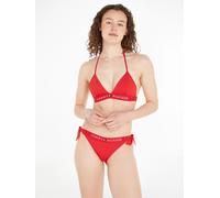 Triangel-Bikini-Top "TH TRIANGLE FIXED FOAM", Damen, Gr. M (38), N-Gr, rot, Elasthan, Polyamid, TOMMY HILFIGER SWIMWEAR, unifarben, Bikini-Oberteile, mit Tommy Hilfiger-Branding (99443408-M) rot
