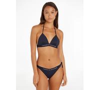 Triangel-Bikini-Top "TH TRIANGLE FIXED FOAM", Damen, Gr. S (36), N-Gr, blau (dunkelblau), Elasthan, Polyamid, TOMMY HILFIGER SWIMWEAR, unifarben, Bikini-Oberteile, mit Tommy Hilfiger-Branding (4965142