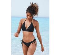 Triangel-Bikini VIVANCE BY LASCANA, Damen, Gr. 36, Cup A/B, schwarz, Recycling-Polyamid, unifarben, Bikini-Sets Triangel-Bikini, mit trendigem V-Ausschnitt (69908036-36) schwarz