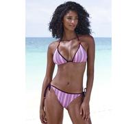 Triangel-Bikini VIVANCE, Damen, Gr. 38, Cup A/B, rosa (rosa bedruckt), Polyamid, bedruckt, Bikini-Sets Triangel-Bikini, mit Zierperlen (46678402-38) rosa bedruckt