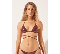 Triangel-bikinioberteil Metallic Skin Braun 3