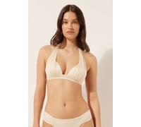 Triangel-bikinioberteil Mit Abgestufter Wattierung Shiny Satin Elfenbein 1