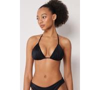 Triangel-bikinioberteil Shiny Satin Schwarz 1