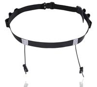 Triathlon Startnummernband, Laufgürtel mit Nummernhalter, Ring Running Belt, Bauchtasche Gürteltasche für Radfahren, Triathlon, Marathon, Laufen, Schwarz