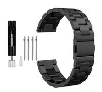 Triblanc Metall Armband Edelstahl Schnellspanner Uhrenarmband 18mm 20mm 22mm Geeignet für Damen Herren (22MM, Schwarz)