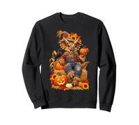 Triceratops Dinosaurier Vogelscheuche Sonnenblume Krähe Rabe Kürbis Sweatshirt