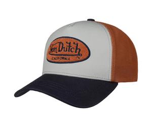 Tricolour Oval Logo Cap by Von Dutch braun-blau One Size