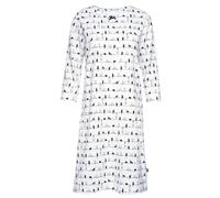 Trigema Damen 3/4 Arm Nachthemd mit Katzenmotiv