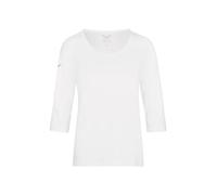 T-Shirt TRIGEMA "TRIGEMA 3/4 Arm Shirt aus Biobaumwolle", Damen, Gr. M, weiß (weiß, c2c), 100% Baumwolle (Bio-Baumwolle kbA), Basic, Shirts T-Shirt (64209644-M)