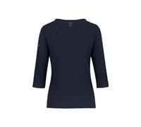 T-Shirt TRIGEMA "TRIGEMA 3/4 Arm Shirt aus Biobaumwolle", Damen, Gr. XL, blau (navy, c2c), 100% Baumwolle (Bio-Baumwolle kbA), Basic, Shirts T-Shirt (31795952-XL) navy, c2c