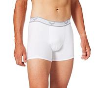 Boxer TRIGEMA "TRIGEMA Bequeme Pants mit Webgummibund", Herren, Gr. M, weiß, 95% Baumwolle, 5% Elastan, Unterhosen (524620-M) weiß