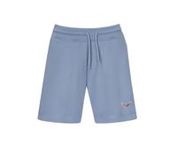 Bermudas TRIGEMA "TRIGEMA Bermuda mit praktischem Kordelzug", Herren, Gr. S, US-Größen, blau (pearl, blau), 70% Baumwolle, 30% Polyester, Hosen Bermudas (39914113-S) pearl, blau