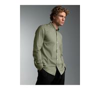 TRIGEMA Classic Fit Jerseyhemd grün, Einfarbig