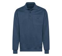 TRIGEMA Classic Fit Longsleeve Poloshirt Nightblue, Einfarbig