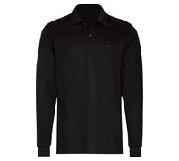 TRIGEMA Classic Fit Longsleeve Poloshirt schwarz, Einfarbig