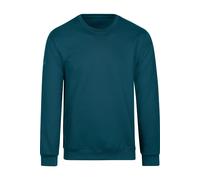 TRIGEMA Classic Fit Sweatshirt Rundhalspetrol, Einfarbig