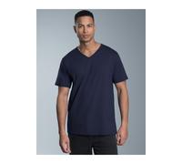 TRIGEMA Classic Fit T-Shirt V-Ausschnitt dunkelblau, Einfarbig