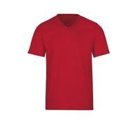 TRIGEMA Classic Fit T-Shirt V-Ausschnitt kirsch, Einfarbig