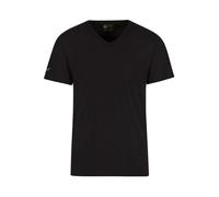 TRIGEMA Comfort Fit T-Shirt V-Auschnitt schwarz, Einfarbig