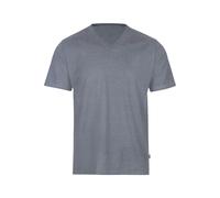 TRIGEMA Classic Fit T-Shirt V-Ausschnitt steingrau, Einfarbig