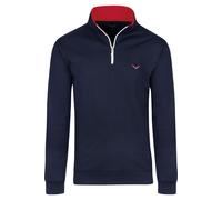 TRIGEMA Comfort Fit Troyer nachtblau, Einfarbig