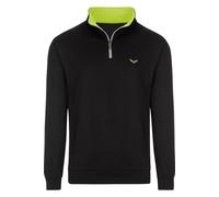 TRIGEMA Comfort Fit Troyer schwarz, Einfarbig