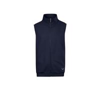 Steppweste TRIGEMA "TRIGEMA Weste aus bequemem Sweat-Material", Damen, Gr. 3XL, blau (navy), 70% Baumwolle, 30% Polyester, Westen Steppweste (84479057-XXXL) navy