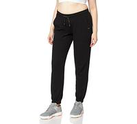 Jerseyhose TRIGEMA "TRIGEMA Bequeme Jogginghose mit großen Taschen", Damen, Gr. M, US-Größen, schwarz, 55% Polyester, 45% Baumwolle, Hosen (42397833-M) schwarz
