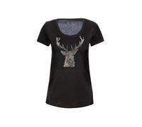 Trigema T-Shirt, Glitzer-Hirsch S schwarz Damen T-Shirts Shirts Sweatshirts T-Shirt S schwarz