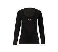 Trigema Damen Langarmshirt mit Swarovski Elements, Einfarbig, Gr. 46 (Herstellergröße: XL), schwarz (schwarz 008)