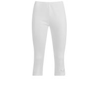 Trigema Damen Legging 3/4 mit Swarovski Kristallen, 100 DEN, Gr. Small, Weiß (weiss 001)