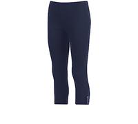 Leggings TRIGEMA "TRIGEMA Leggings 7/8 mit Kristallsteinen", Damen, Gr. S, US-Größen, blau (navy), 95% Baumwolle, 5% Elastan, Basic, Hosen (62789711-S) navy