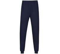 Schlafanzug TRIGEMA "TRIGEMA Schlafanzughose Bündchen", Damen, Gr. L, blau (navy), 100% Baumwolle, casual, Homewear-Sets (55076856-L) navy